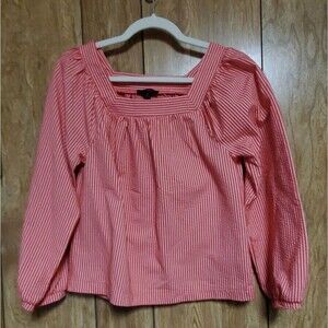 J. Crew Striped Seersucker Blouse Size S